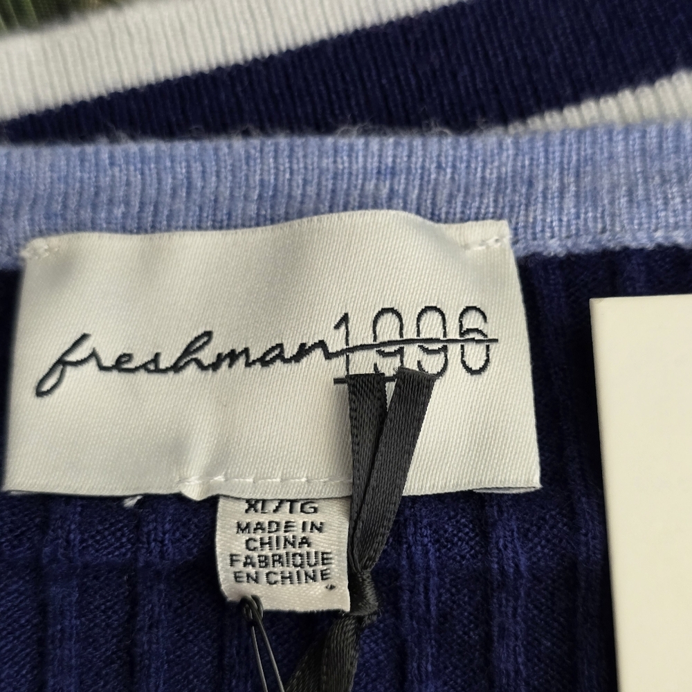 Freshman 1996 Color Block Ribbed Cardigan | XL | Button Front - Picture 2 of 7